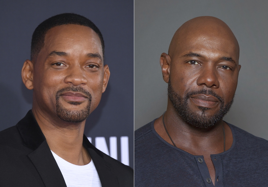 Will Smith attends the premiere of &quot;Gemini Man&quot; in Los Angeles on Oct. 6, 2019, left, and director Antoine Fuqua appears during a photo session in Los Angeles on July 12, 2015. Smith and director Fuqua have pulled production of their runaway slave drama &quot;Emancipation&quot; from Georgia over the state&#039;s recently enacted law restricting voting access. The film is largest and most high profile Hollywood production to depart the state since Georgia&#039;s Republican-controlled state Legislature passed a law that introduced stiffer voter identification requirements for absentee balloting.