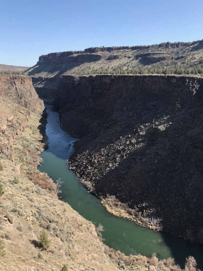 The Crooked River Gorge in the Otter Bench trail system.