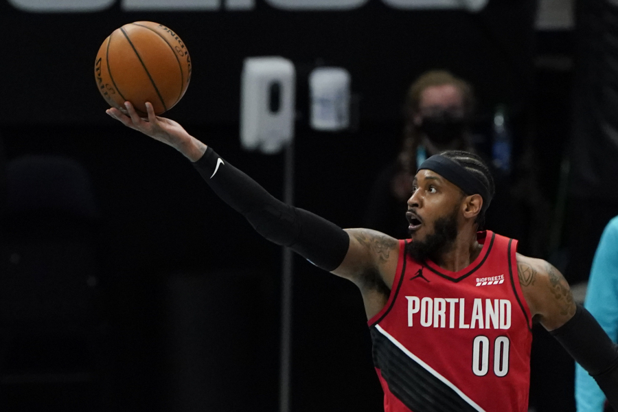Carmelo Anthony says that he would like to finish his career with the Trail  Blazers 