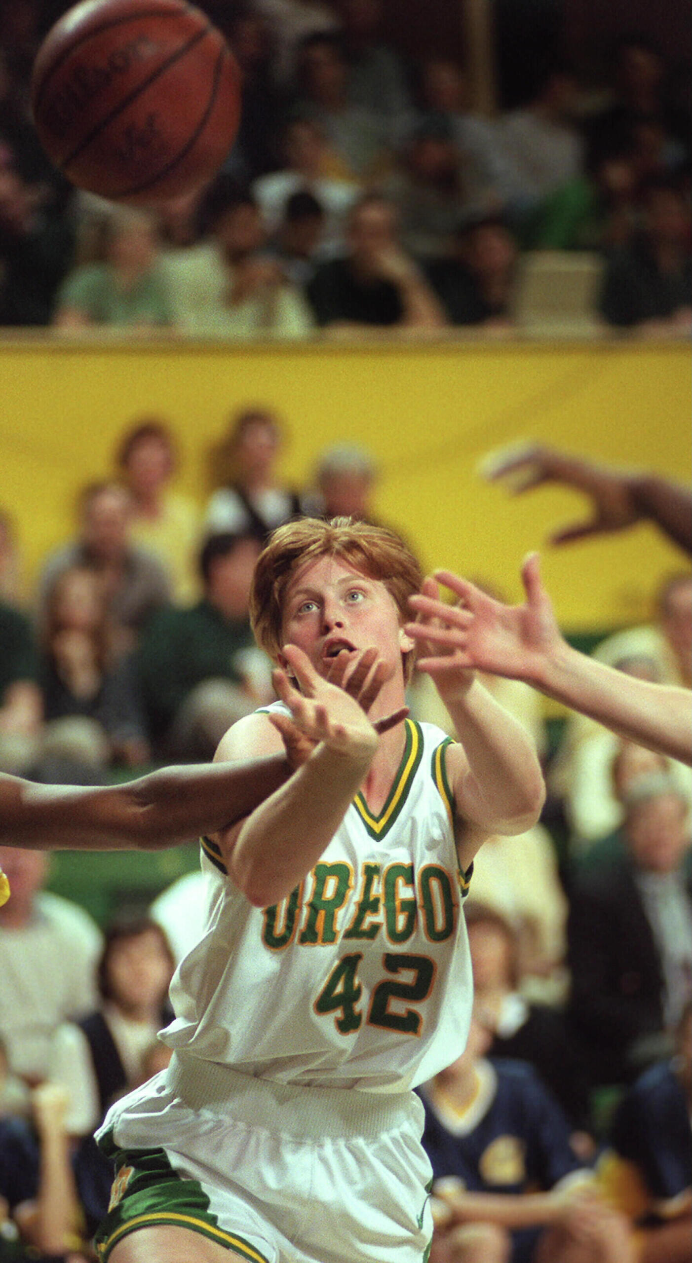 Arianne Boyer, a Fort Vancouver High graduate pictured here in 1997,  was named to the Oregon Athletics Hall of Fame class of 2021. She was just the fifth Duck in program history to score 1,500 career points and was just the third All-American at Oregon.