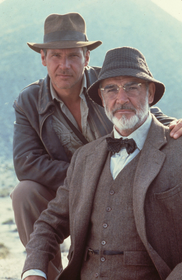 Harrison Ford, left, as Indiana Jones and Sean Connery as Henry Jones in "Indiana Jones and the Last Crusade." (SNAP/Entertainment Pictures/Zuma Press)