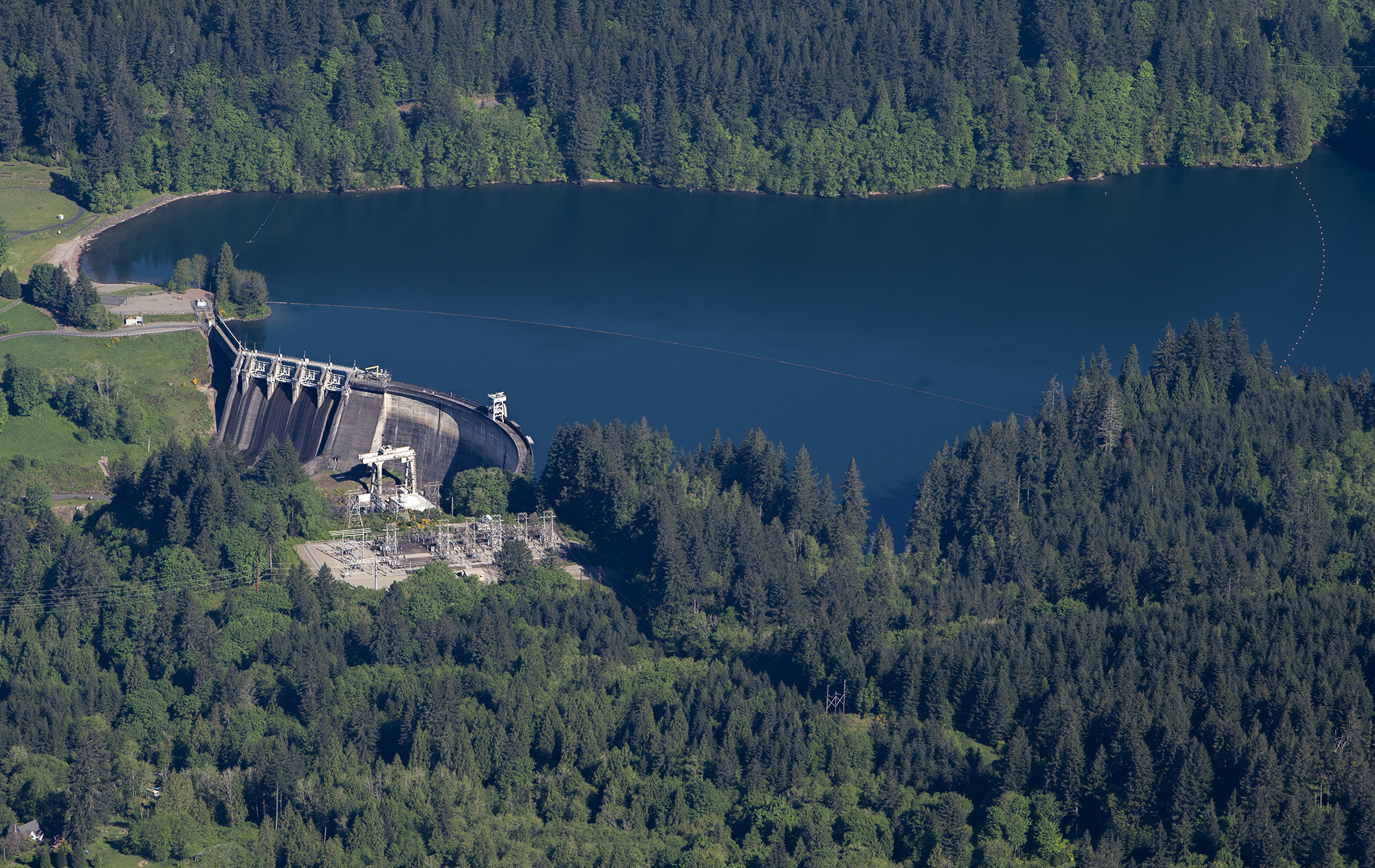 The Merwin Dam pictured from the air on Tuesday, May 11, 2021.