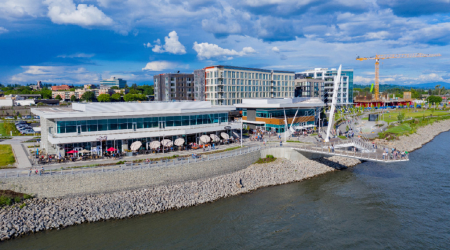 The Don building next to the Grant Street Pier at the Waterfront Vancouver development will become home to a winery tasting room and full-service restaurant operated by Oregon's Willamette Valley Vineyards.
