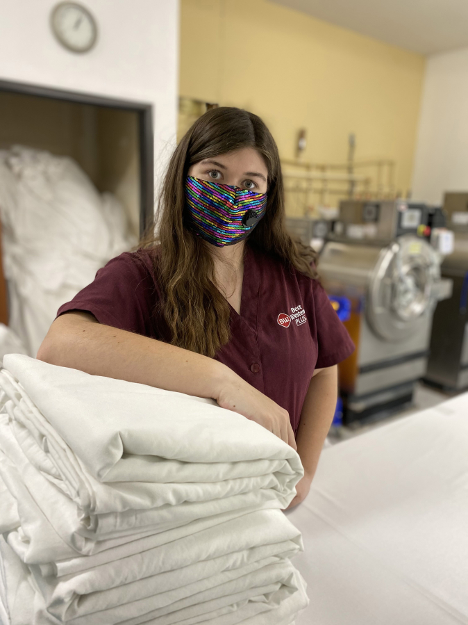 WASHOUGAL: Shelbi Langston, who works at a local Best Western, participated in Washougal School District's Adult Transition Program that hopes to connect young adults with disabilities with employment.