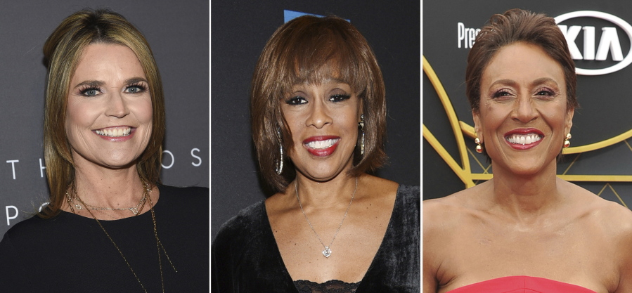 "Today" host Savannah Guthrie, from left; "CBS This Morning" host Gayle King; and "Good Morning America" host Robin Roberts (Associated Press files)