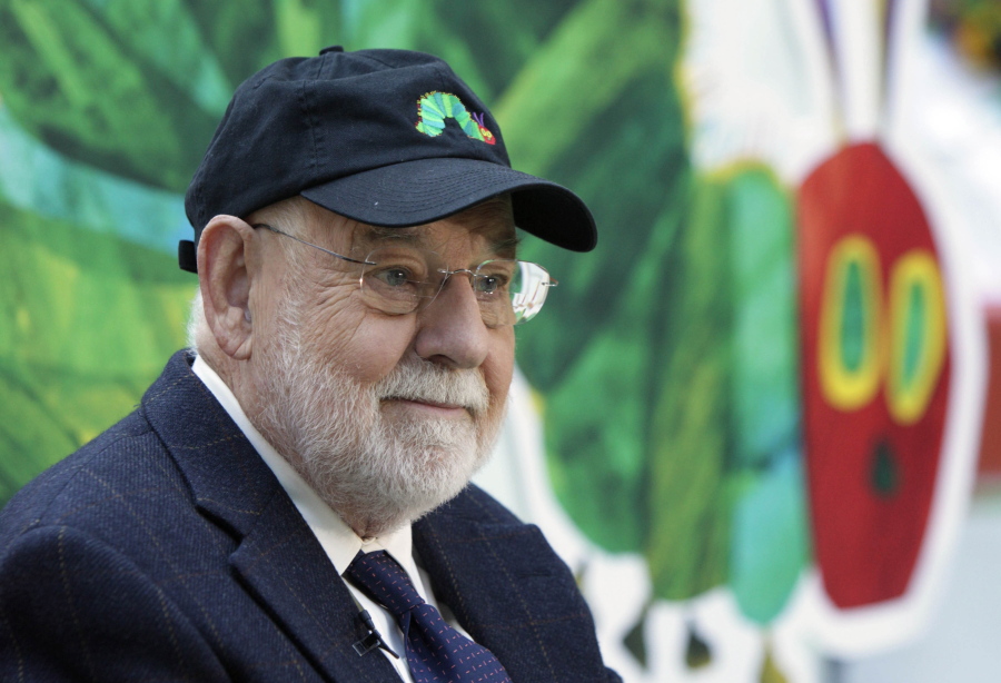 File - Author Eric Carle reads his classic children's book "The Very Hungry Caterpillar" on the NBC "Today" television program in New York on Oct. 8, 2009, as part of Jumpstart's 4th annual National Read for the Record Day.
