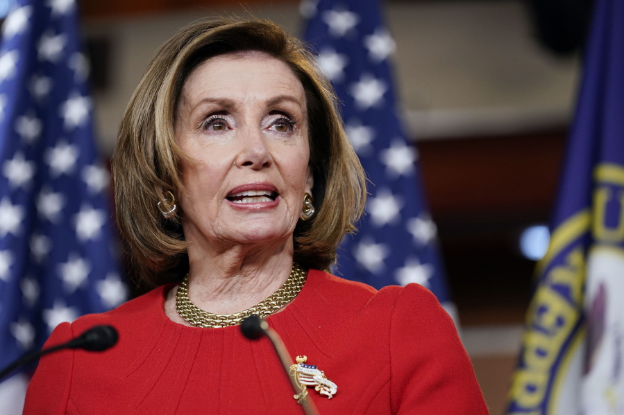 House Speaker Nancy Pelosi of Calif., speaks during a news conference on Capitol Hill in Washington, Thursday, May 13, 2021.