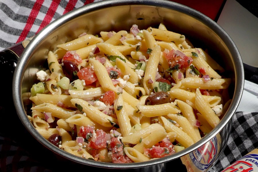 Pasta Salad with Black Olives and Feta (PHotos by Hillary Levin/St.