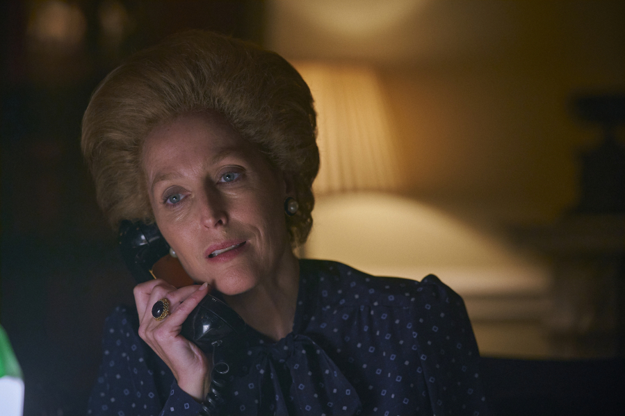 Gillian Anderson as Margaret Thatcher in "The Crown." (Des Willie/Netflix)
