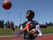 Even with 17 Division I college offers for football, Union High School junior Tobias Merriweather still found time to compete in basketball and track and field this spring.