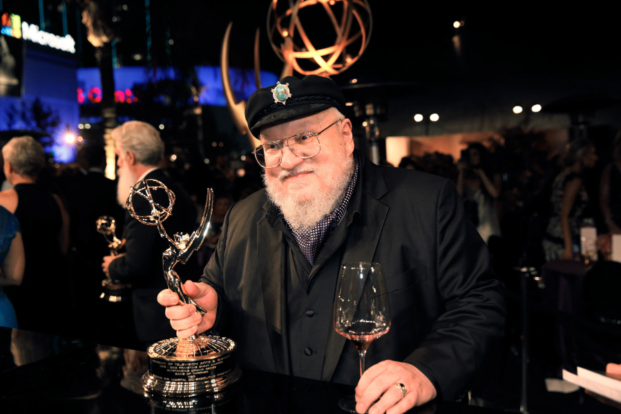 "Game of Thrones" author George R.R. Martin at the Governors Ball on the L.A. LIVE Event Deck after the 71st Primetime Emmy Awards at the Microsoft Theater in Los Angeles.