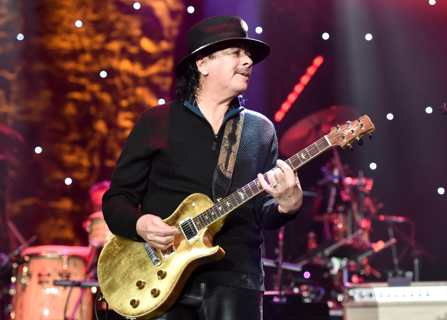 Carlos Santana performs onstage during the Pre-Grammy Gala and Grammy Salute to Industry Icons honoring Sean "Diddy" Combs on Jan. 25, 2020. (Alberto E.