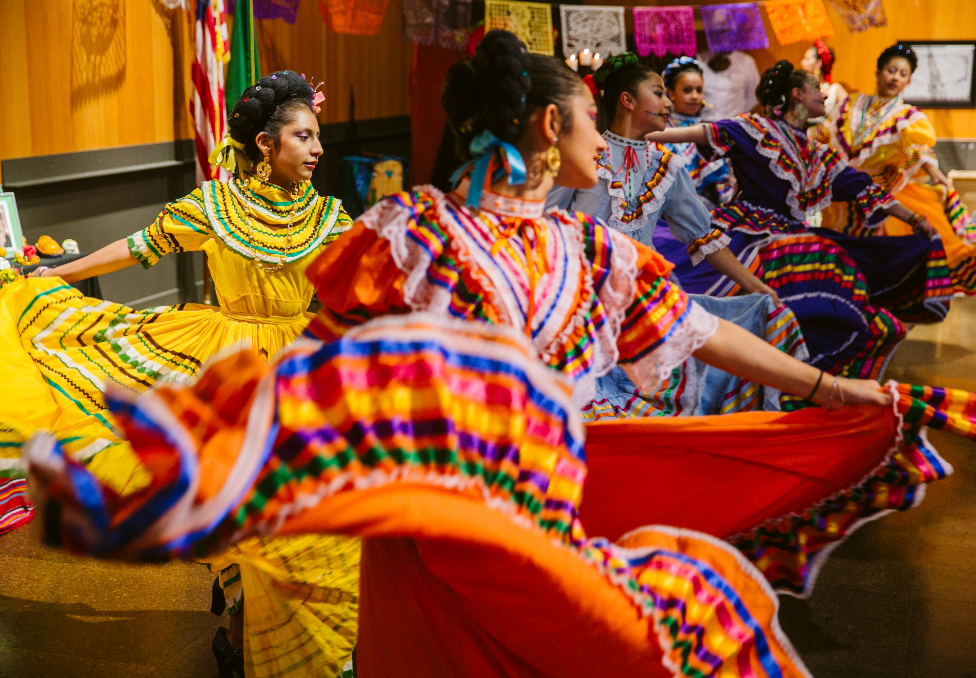 Vancouver Ballet Folklorico performs during a Dia de los Muertos celebration at the Vancouver Community Library in 2019.