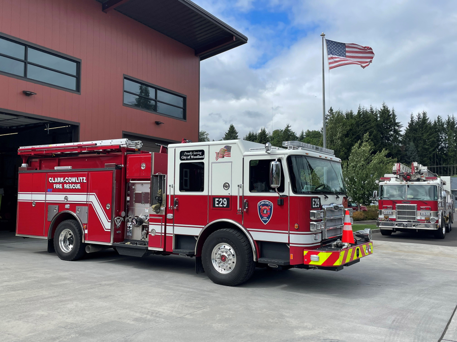 WOODLAND: Clark-Cowlitz Fire Rescue received a new fire engine at its Station 29 in Woodland.