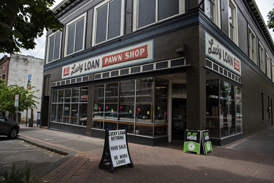Lucky Loan, one of the last two pawnshops in downtown Vancouver, is closing this summer. Downtown was once known throughout the Portland area for its large cluster of pawnshops and cardrooms.