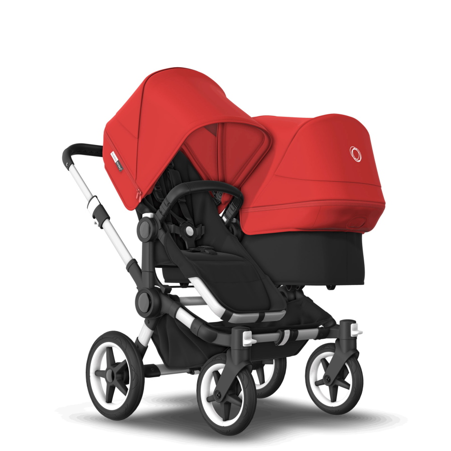 The Donkey 3 Duo stroller by Bugaboo has a convertible model that expands sideways with a bassinet option  and its price tag is $1,759 to start.