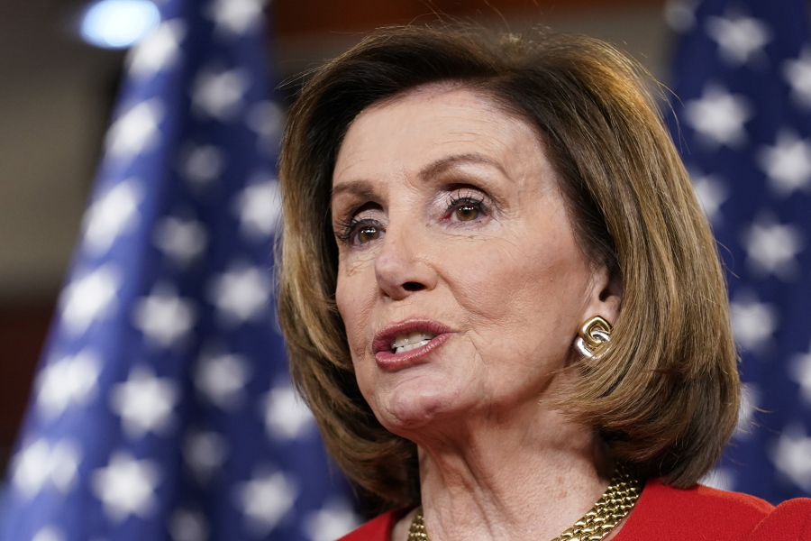 In this May 13, 2021 photo, House Speaker Nancy Pelosi of Calif., speaks during a news conference on Capitol Hill in Washington. Democrats are committed to passing legislation this year to curb prescription drug prices. In the House, Speaker Nancy Pelosi is pushing legislation that imposes a steep tax on drugmakers refusing to deal with Medicare.