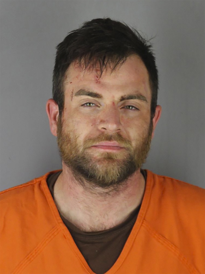 This undated photo provided by the Hennepin County Sheriff's Office shows Nicholas Kraus. Minneapolis police on Tuesday, June 15, 2021, identified the man who drove into a crowd of demonstrators, killing one and injuring three others, as Kraus, from St. Paul, with multiple convictions for driving while impaired. Police say Kraus was booked into the Hennepin County jail on suspicion of criminal vehicular homicide.