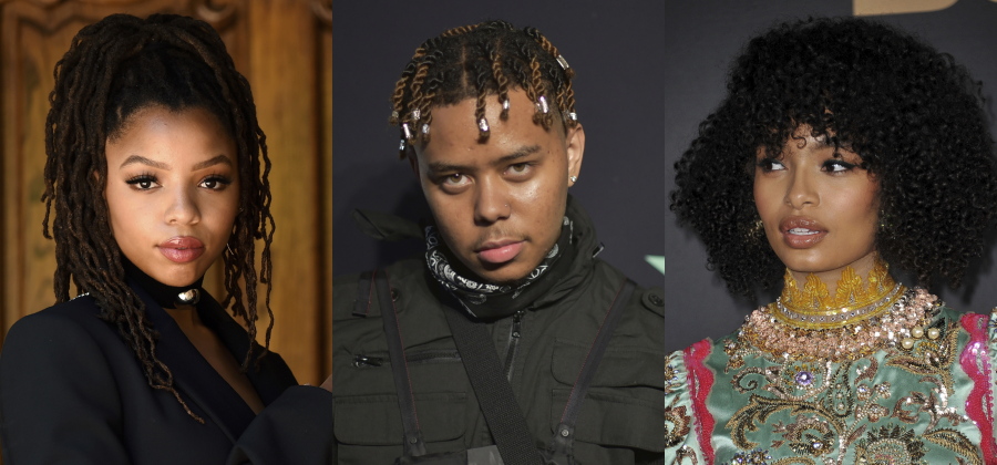 Chloe Bailey of the sister duo Chloe x Halle, from left, rapper YBN Cordae and actor and activist Yara Shahidi, who will be featured in a new EP about the Black experience. "Music for the Movement Volume III -- Liberated," which was released Friday, is the third volume in Disney's four-part series of EPs honoring Black lives and social justice.