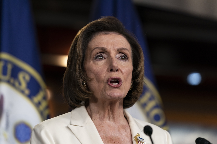 House Speaker Nancy Pelosi of Calif., speaks during a media availability at the Capitol in Washington, Thursday, June 24, 2021. Pelosi announced on Thursday that she's creating a special committee to investigate the Jan.