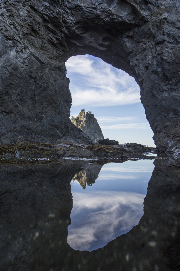 Hole in the Wall, a popular destination at Olympic National Park's Rialto Beach.