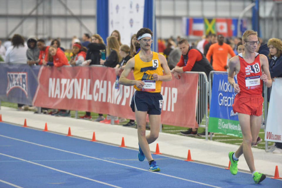 Dan Nehnevaj quickly became a successful racewalker at West Virginia Tech, winning an NAIA national title within two years of first trying the sport.
