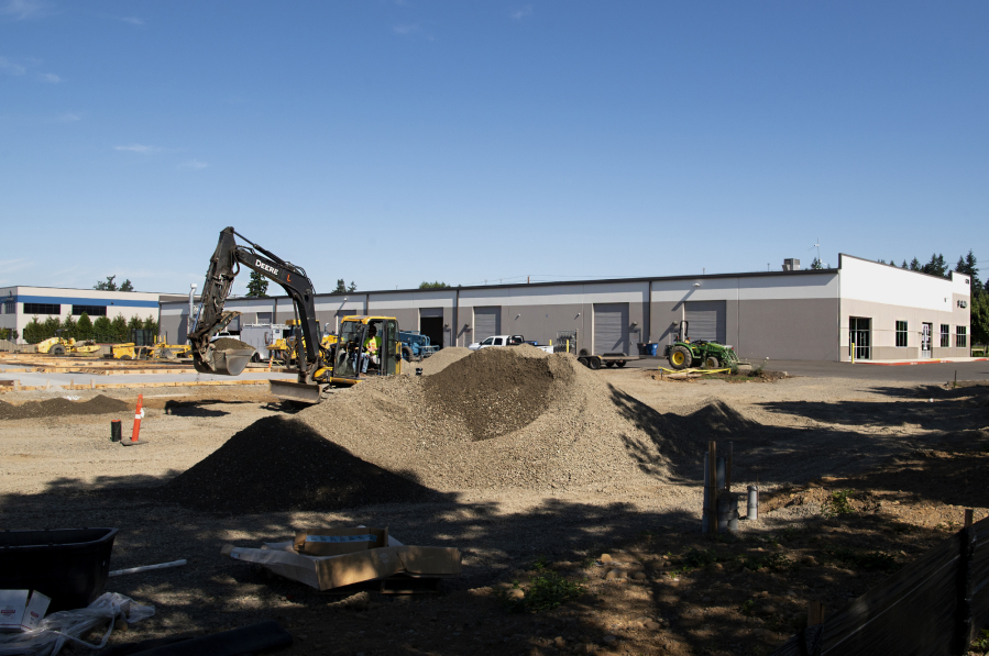 Construction is underway on an expansion of the Fourth Plain Business Park near Orchards. The overall market for industrial space has remained strong in Vancouver throughout the COVID-19 pandemic.