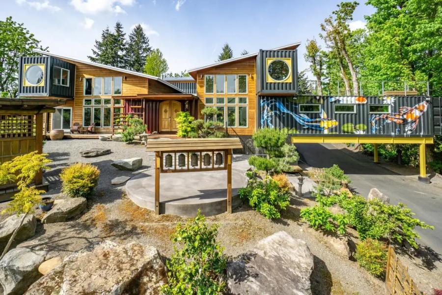 A home built from 11 shipping containers is for sale at $2 million.