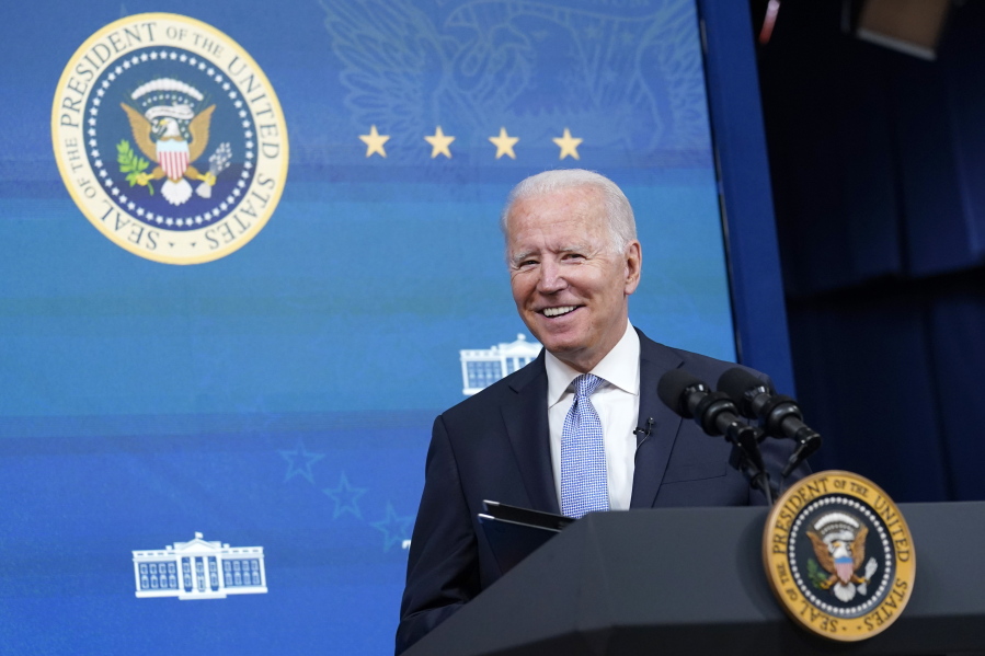 President Joe Biden speaks before signing several bills during an event in the South Court Auditorium on the White House complex in Washington, Wednesday, June 30, 2021.