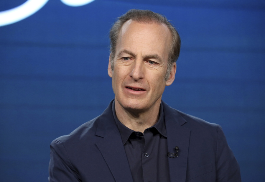 FILE - In this Jan. 16, 2020, file photo, Bob Odenkirk speaks at the AMC's "Better Call Saul" panel during the AMC Networks TCA 2020 Winter Press Tour in Pasadena, Calif. Odenkirk collapsed on the show's New Mexico set Tuesday, July 27, 2021, and had to be hospitalized. Crew members called an ambulance that took the 58-year-old actor to a hospital, where he remained Tuesday night, a person close to Odenkirk who was not authorized to speak publicly on the matter told The Associated Press.