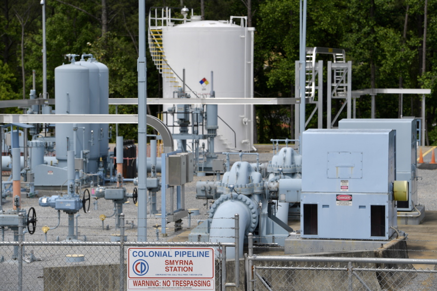 File - In this May 11, 2021 file photo, a Colonial Pipeline station is seen in Smyrna, Ga., near Atlanta. The Department of Homeland Security has announced new requirements for U.S.