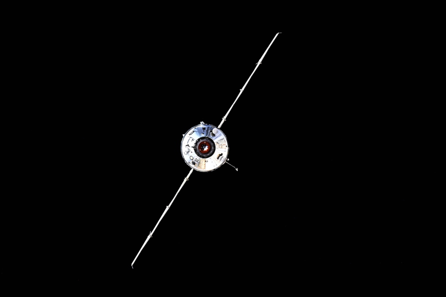 In this photo taken by Russian cosmonaut Oleg Novitsky and provided by Roscosmos Space Agency Press Service, the Nauka module is seen prior to docking with the International Space Station on Thursday, July 29, 2021. The newly arrived Russian science lab briefly knocked the International Space Station out of position Thursday when it accidentally fired its thrusters. For 47 minutes, the space station lost control of its orientation when the firing occurred a few hours after docking, pushing the orbiting complex from its normal configuration. The station's position is key for getting power from solar panels and or communications. Communications with ground controllers also blipped out twice for a few minutes.