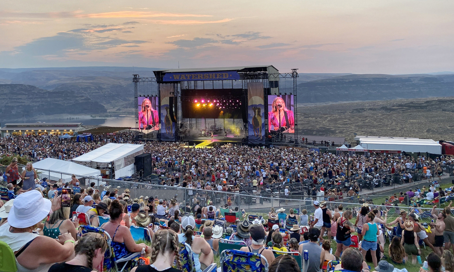 Country star Kelsea Ballerini performs at Watershed festival at the Gorge Amphitheatre in George.