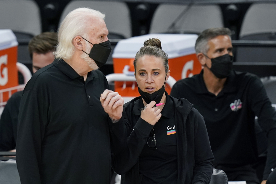 San Antonio Spurs assistant coach Becky Hammon will be entering her eighth season as an assistant and has been interviewed for several head coach positions but hasn't gotten an offer yet to be the first female to lead a NBA team.