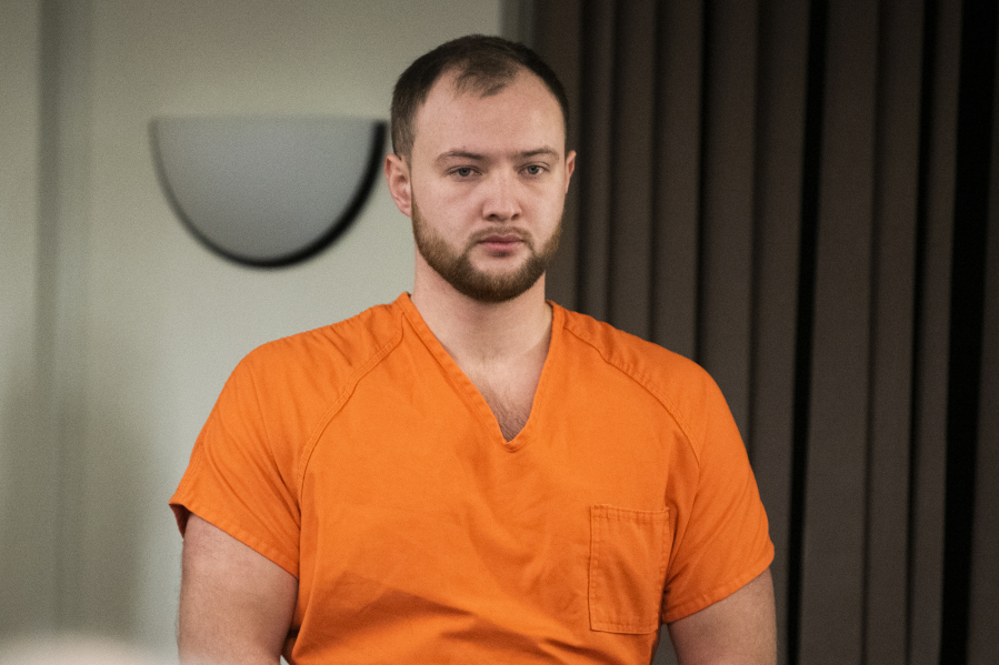 David Y. Bogdanov appears Jan. 2, 2020, for a bail review hearing in connection with the death of Nikki Kuhnhausen in Clark County Superior Court.