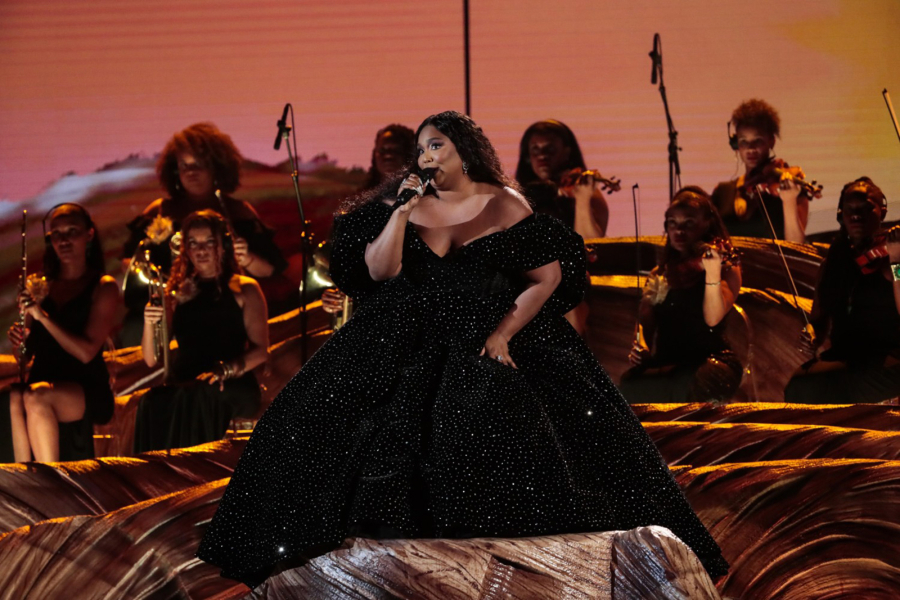 Lizzo performs Jan. 26, 2020, at the 62nd Grammy Awards at Staples Center in Los Angeles.
