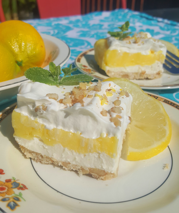 This citrusy, summery dessert is similar to lemon bars but uses lemon pudding in place of lemon curd.