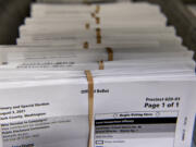 Empty ballots are pictured at the Clark County Elections Office on Tuesday morning, Aug. 3, 2021.