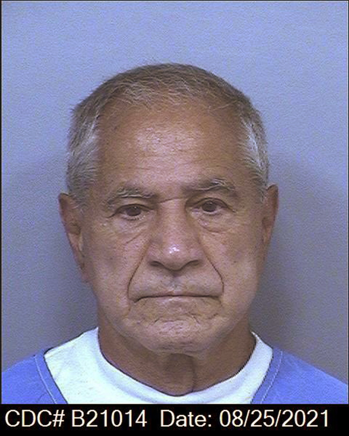 This image dated Aug. 25, 2021, and provided  by the California Department of Corrections and Rehabilitation shows Sirhan Sirhan. The Los Angeles District Attorney's office is not opposing the release of Sirhan Sirhan, who is now 77 and faces his 16th parole hearing on Friday, Aug. 27, 2021, for fatally shooting Robert F. Kennedy in 1968. His defense attorney says he should be let go because of his age and his not a danger to society.