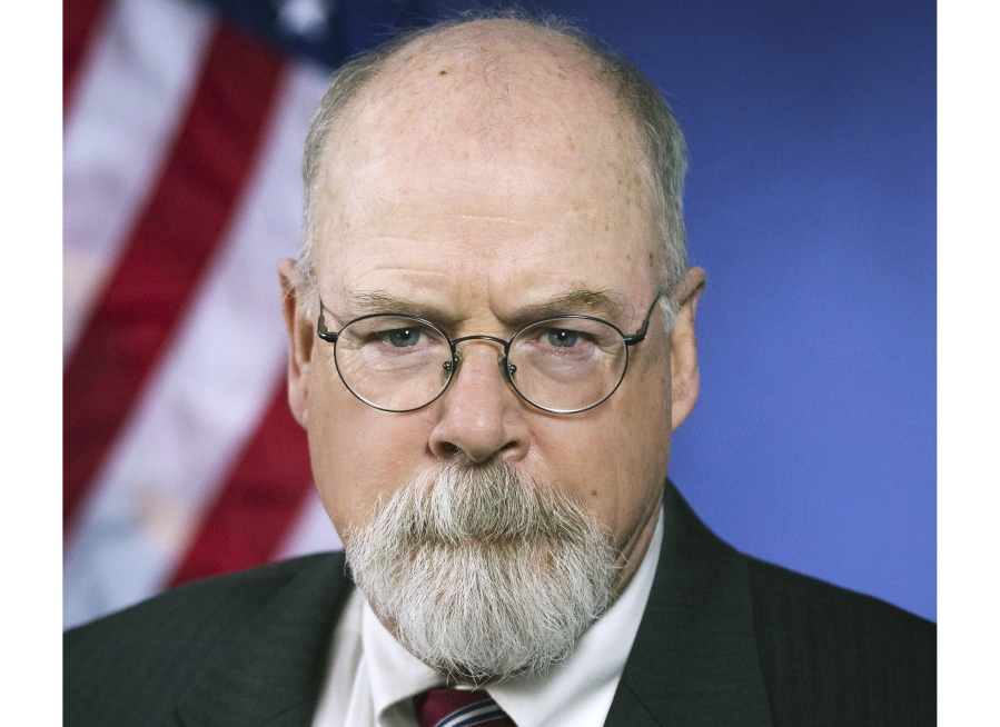 FILE - This 2018 portrait released by the U.S. Department of Justice shows Connecticut's U.S. Attorney John Durham. Durham, the federal prosecutor tapped to investigate the origins of the Russia investigation, has been presenting evidence before a grand jury as part of his probe, a person familiar with the matter said Friday, Aug. 13, 2021. (U.S.