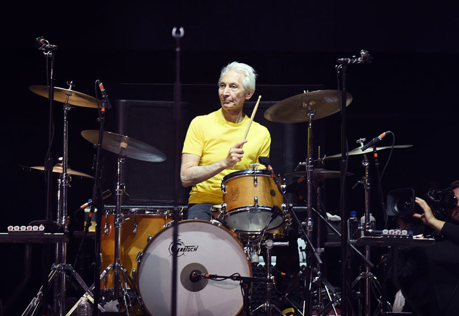 Musician Charlie Watts of The Rolling Stones performs during Desert Trip at the Empire Polo Field on Oct. 14, 2016, in Indio, Calif.