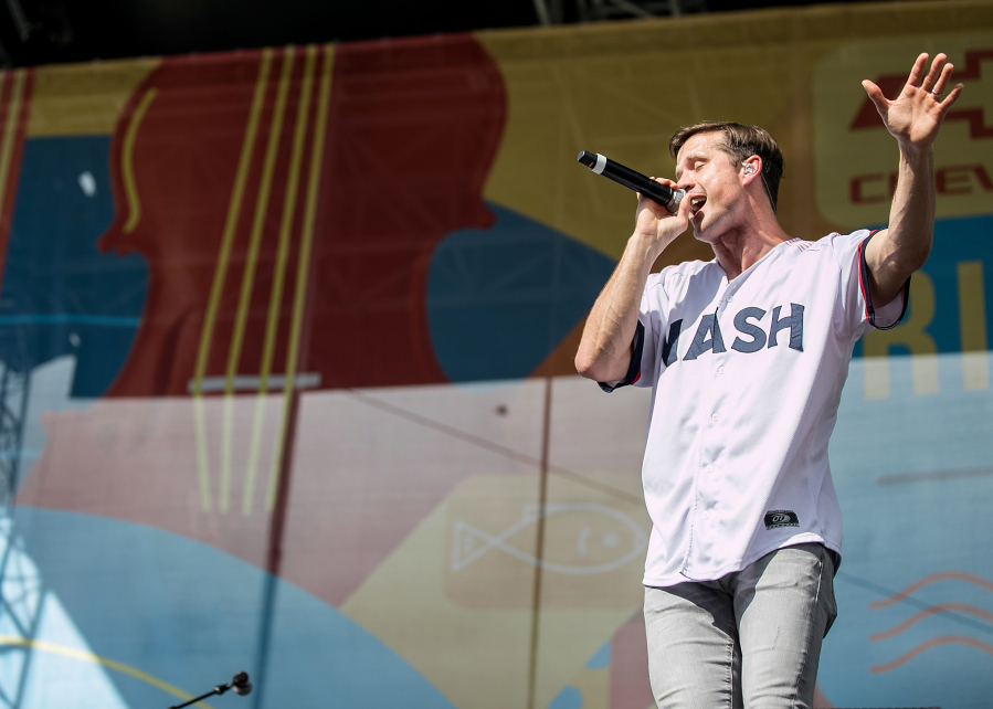 Walker Hayes performs on stage for day four of the 2019 CMA Music Festival on June 9, 2019, in Nashville, Tenn.