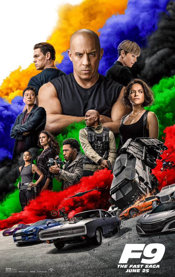 Key art for the ninth "Fast and the Furious" film, "F9: The Fast Saga." (Universal Pictures/TNS)