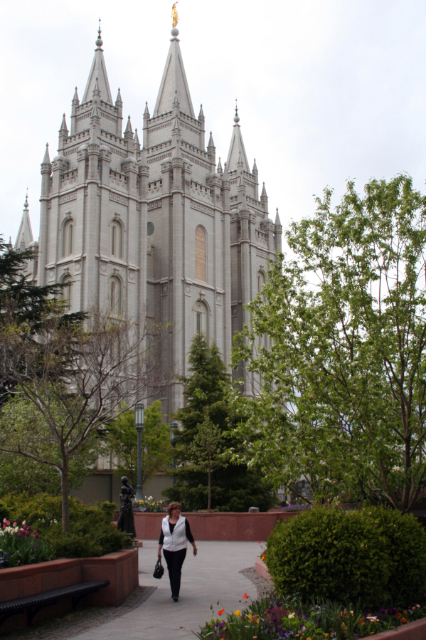 Temple Square, the headquarters of the Church of Jesus Christ of Latter-day Saints, is a central sight in downtown Salt Lake City, Utah. Leaders of the Church of Jesus Christ of Latter-day Saints have ordered the use of face masks in its temples worldwide to fight COVID-19.