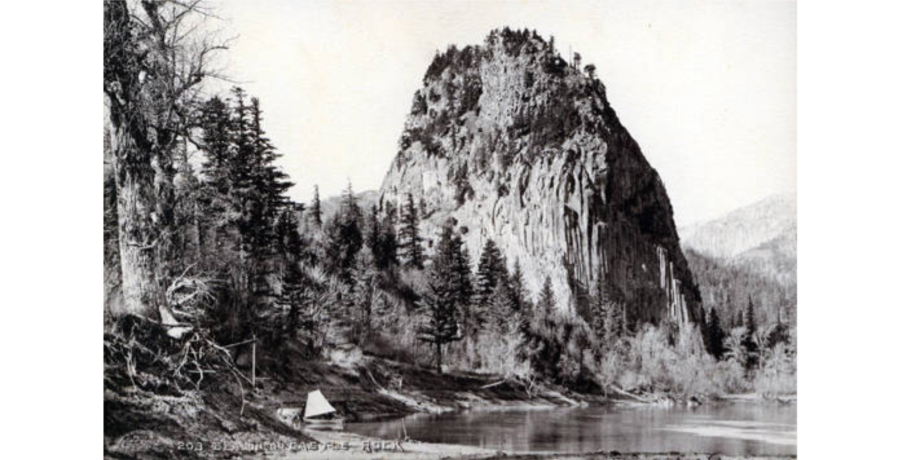 Beacon Rock, pictured here in 1901, was also known as Castle Rock.