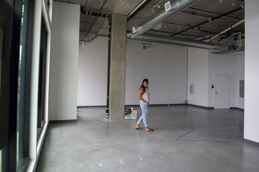 Amanda Serrano hopes to open Be Well, a juice bar at The Waterfront Vancouver, by the end of the year, as seen Thursday morning. The new space is in the RiverWest building between Kafiex Roasters and Airfield Estates Winery.