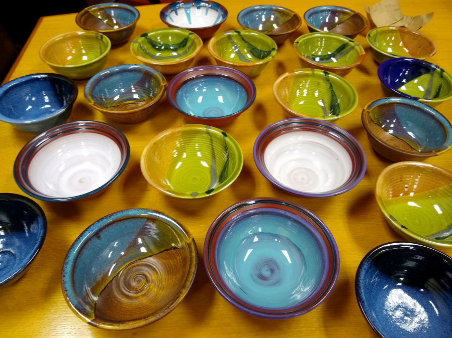 A $100 ticket to Share's Soup's On fundraiser includes six soups as well as two handmade ceramic bowls. These are by Nick Molatore.