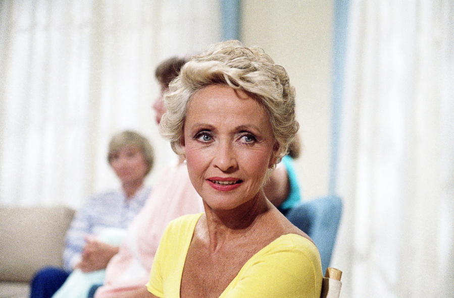 FILE - In this July 1986 file photo, Actress Jane Powell poses for a  photo in New York. Jane Powell, the bright-eyed, operatic-voiced star of Hollywood's golden age musicals who sang with Howard Keel in "Seven Brides for Seven Brothers" and danced with Fred Astaire in "Royal Wedding," has died. Thursday, Sept. 16, 2021. She was 92.