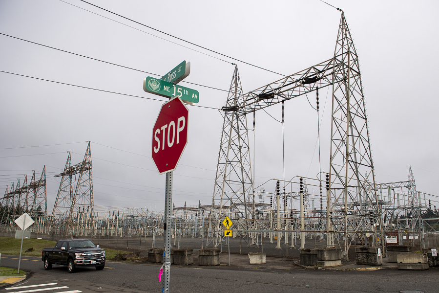 A Bonneville Power Administration substation to the east of Interstate 5 is pictured near Hazel Dell on Friday morning. The Northwest Power and Conservation Council, which oversees BPA's long-term growth, recently released its draft 2021 Northwest Power Plan for public comment.