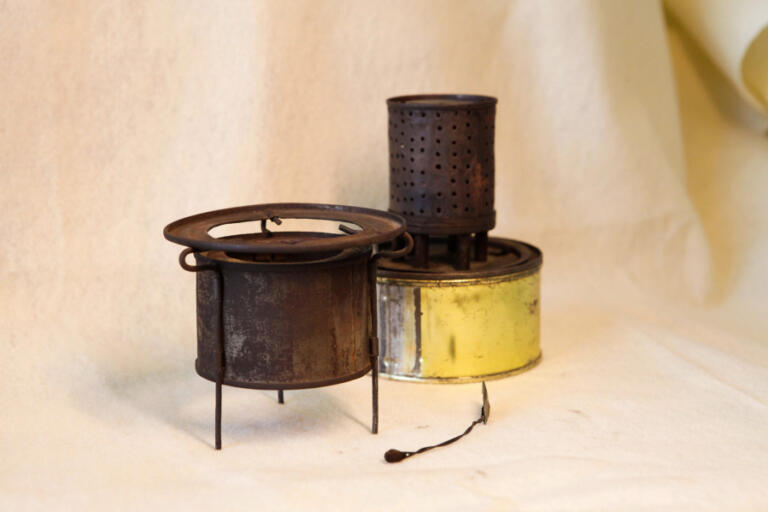 This is the makeshift stove -- made out of tin cans -- that Tim Tran used to make coffee when he was stuck in Vietnam in the late 1970s. He made it part of his gift to Pacific University in Forest Grove, Ore.